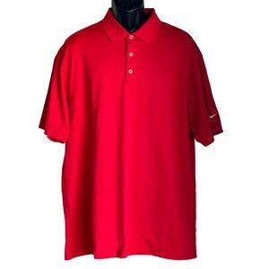 Nike Golf Mens Red Polo Shirt Size XL